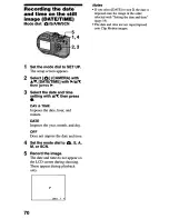 Предварительный просмотр 70 страницы Sony MVC-CD2OO Operating Instructions Manual