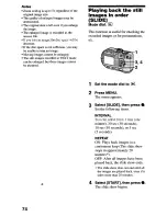 Предварительный просмотр 76 страницы Sony MVC-CD2OO Operating Instructions Manual