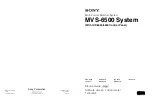 Предварительный просмотр 1 страницы Sony MVS-6500 System Startup Manual