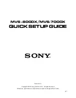 Preview for 1 page of Sony MVS-7000X Quick Setup Manual