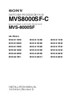 Sony MVS8000SF-C Installation Manual preview