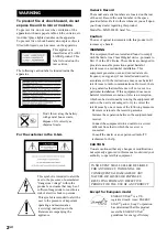 Preview for 2 page of Sony MXD-D400 Operating Instructions  (primary manual) Operating Instructions Manual