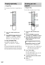 Preview for 14 page of Sony MXD-D400 Operating Instructions  (primary manual) Operating Instructions Manual