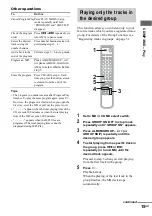 Preview for 15 page of Sony MXD-D400 Operating Instructions  (primary manual) Operating Instructions Manual