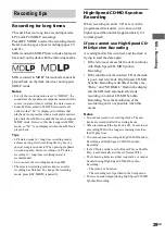 Preview for 29 page of Sony MXD-D400 Operating Instructions  (primary manual) Operating Instructions Manual