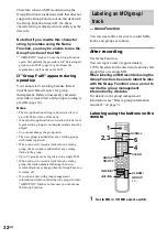 Preview for 32 page of Sony MXD-D400 Operating Instructions  (primary manual) Operating Instructions Manual