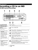 Preview for 8 page of Sony MXD-D5C Operating Instructions Manual