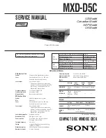 Sony MXD-D5C Service Manual preview