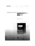 Sony MZ-1 Operating Instructions Manual preview