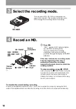 Предварительный просмотр 14 страницы Sony MZ-B10 - Minidisc Voice Recorder Operating Instructions Manual