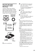 Предварительный просмотр 21 страницы Sony MZ-B10 - Minidisc Voice Recorder Operating Instructions Manual