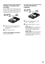 Предварительный просмотр 39 страницы Sony MZ-B10 - Minidisc Voice Recorder Operating Instructions Manual