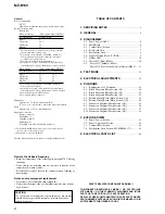 Preview for 2 page of Sony MZ-B100 - Minidisc Business Product Recorder Service Manual