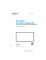 Sony MZ-B3 - MD Walkman MiniDisc Recorder Operating Instructions Manual preview