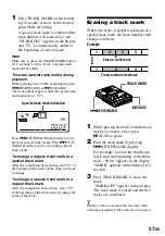 Предварительный просмотр 27 страницы Sony MZ-B50 Operating Instructions Manual