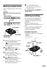 Предварительный просмотр 29 страницы Sony MZ-B50 Operating Instructions Manual