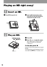 Preview for 16 page of Sony MZ-DN430PS Operating Instructions Manual