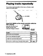 Preview for 16 page of Sony MZ-E2 Operating Instructions Manual