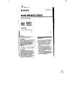 Sony MZ-F40 Operating Instructions Manual preview