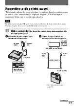 Предварительный просмотр 21 страницы Sony MZ-M100 Operating Instructions Manual