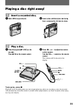 Предварительный просмотр 25 страницы Sony MZ-M100 Operating Instructions Manual