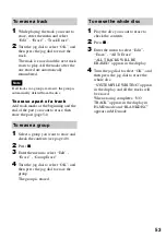 Preview for 53 page of Sony MZ-M100 Operating Instructions Manual