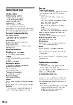 Preview for 66 page of Sony MZ-N505 OpenMG Jukebox NOTES on installing & operating Operating Instructions Manual