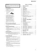 Preview for 3 page of Sony MZ-N510CK Service Manual