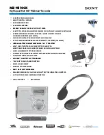 Preview for 1 page of Sony MZ-N510CK Specification Sheet