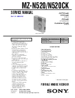 Sony MZ-N520CK Service Manual предпросмотр