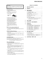 Предварительный просмотр 3 страницы Sony MZ-N520CK Service Manual