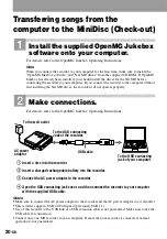 Preview for 20 page of Sony MZ-N707 OpenMG Jukebox NOTES on installing & operating Operating Instructions Manual