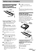 Preview for 35 page of Sony MZ-N707 OpenMG Jukebox NOTES on installing & operating Operating Instructions Manual