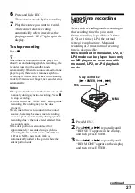 Предварительный просмотр 27 страницы Sony MZ-N920 Operating Instructions Manual