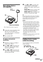 Предварительный просмотр 29 страницы Sony MZ-N920 Operating Instructions Manual