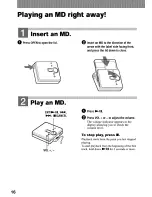 Preview for 16 page of Sony MZ-NE410 - Net MD Walkman MiniDisc Recorder Operating Instructions Manual