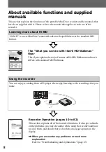 Preview for 8 page of Sony MZ-NH600 Operating Instructions Manual