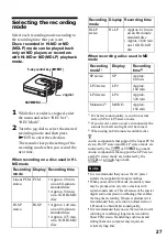 Preview for 27 page of Sony MZ-NH600 Operating Instructions Manual