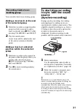 Preview for 31 page of Sony MZ-NH600 Operating Instructions Manual