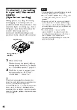 Preview for 40 page of Sony MZ-NH700 Operating Instructions Manual