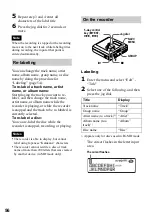 Preview for 56 page of Sony MZ-NH700 Operating Instructions Manual