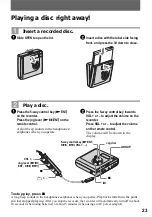 Preview for 23 page of Sony MZ-NHF800 Operating Instructions Manual