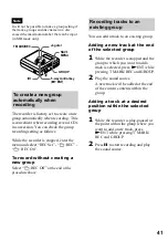 Preview for 41 page of Sony MZ-NHF800 Operating Instructions Manual