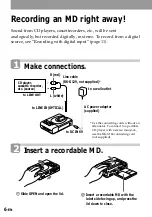 Предварительный просмотр 6 страницы Sony MZ-R35 Operating Instructions Manual