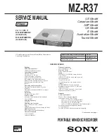 Preview for 1 page of Sony MZ-R37 Service Manual