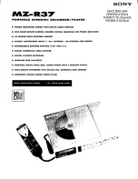 Sony MZ-R37 Specification Sheet preview