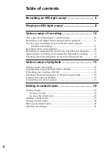 Preview for 4 page of Sony MZ-R37SP - MD Walkman MiniDisc Recorder Operating Instructions Manual