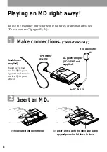 Preview for 8 page of Sony MZ-R37SP - MD Walkman MiniDisc Recorder Operating Instructions Manual