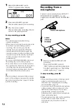 Preview for 12 page of Sony MZ-R37SP - MD Walkman MiniDisc Recorder Operating Instructions Manual