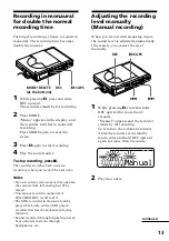 Preview for 13 page of Sony MZ-R37SP - MD Walkman MiniDisc Recorder Operating Instructions Manual